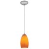 Access Lighting Champagne, Pendant, Brushed Steel Finish, Maya Glass 28012-1C-BS/MYA